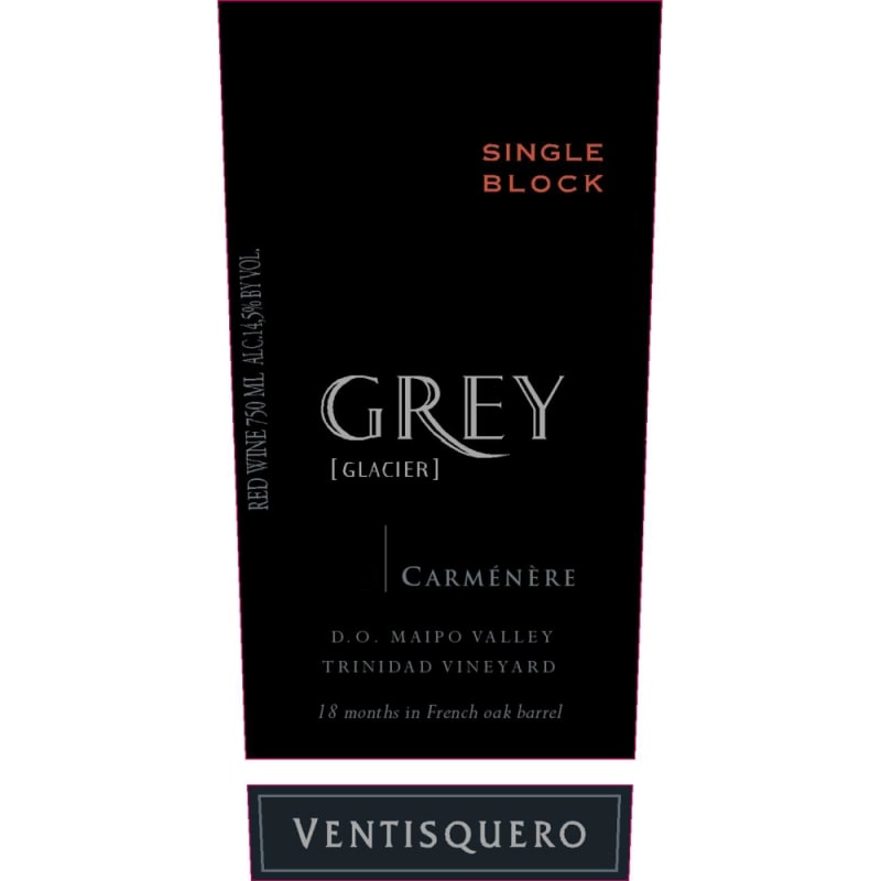 Vina Ventisquero Grey Single Block Trinidad Vineyard Carmenere 2011 Front Label