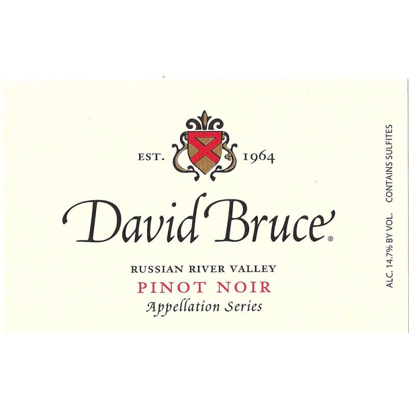 David Bruce Russian River Pinot Noir 2012 Front Label
