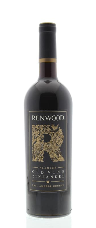Renwood Premier Old Vine Zinfandel 2011 Front Bottle Shot