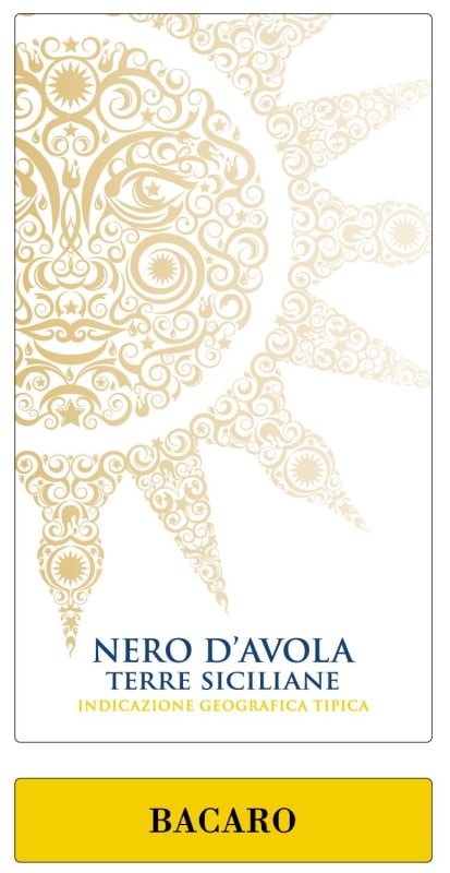 Cantine Cellaro Terre Siciliane Bacaro Nero d'Avola 2012 Front Label