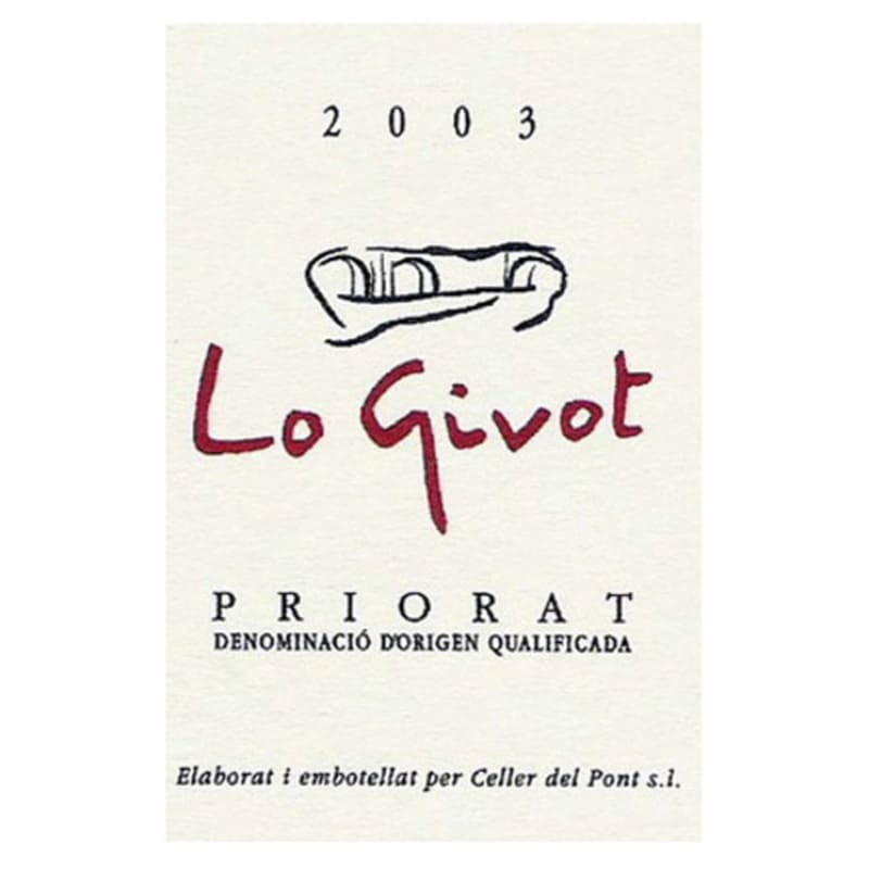 Celler del Pont Lo Givot 2003 Front Label