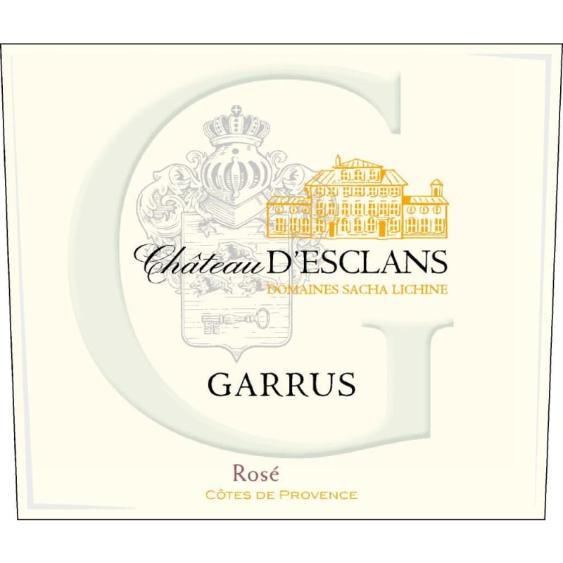 Chateau d'Esclans Garrus Rose 2013 Front Label