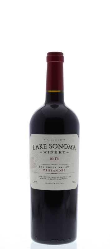 Lake Sonoma Winery Dry Creek Valley Zinfandel 2010 Front Bottle Shot
