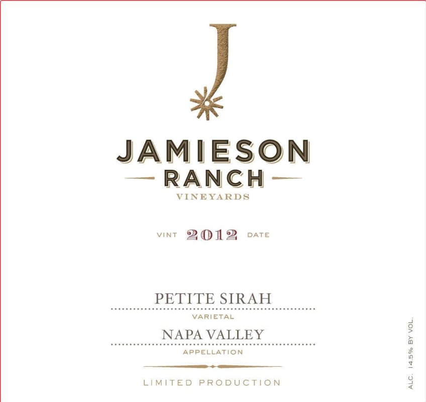 Jamieson Ranch Vineyards Petite Sirah 2012 Front Label