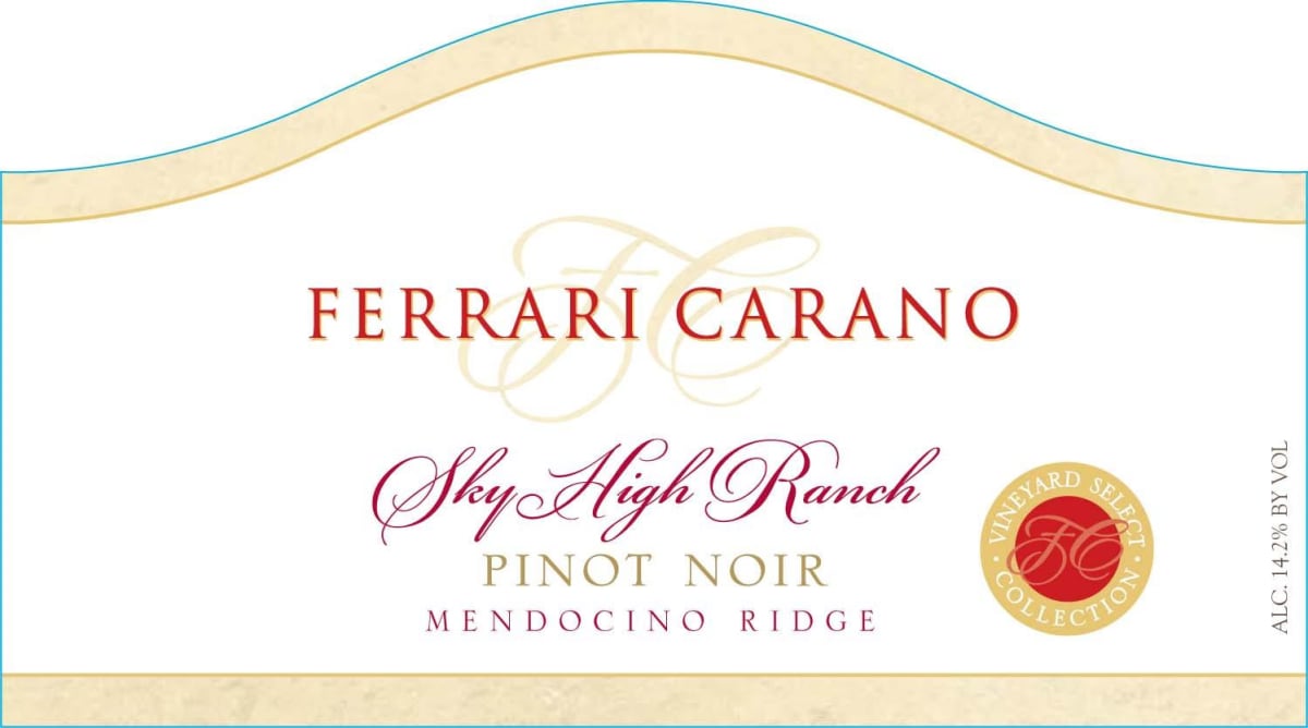 Ferrari-Carano Sky High Ranch Pinot Noir 2007 Front Label