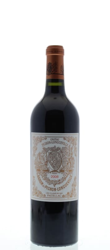 Chateau Pichon-Longueville Baron 2008 Front Bottle Shot