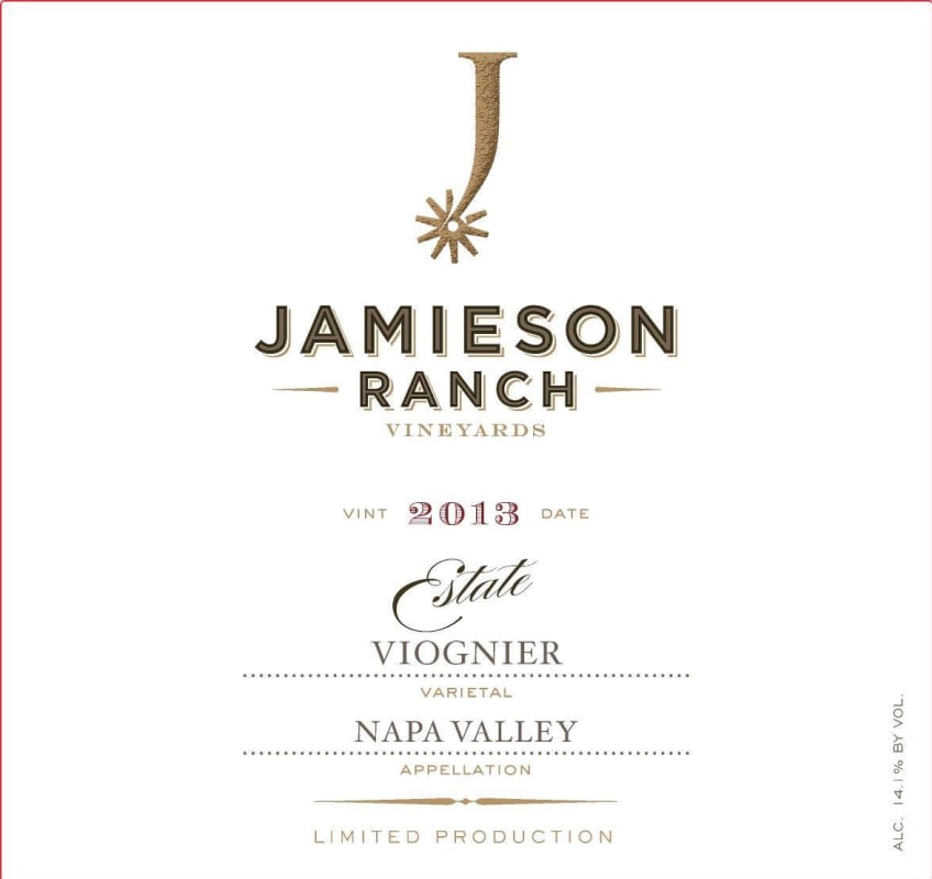 Jamieson Ranch Vineyards Viognier 2013 Front Label