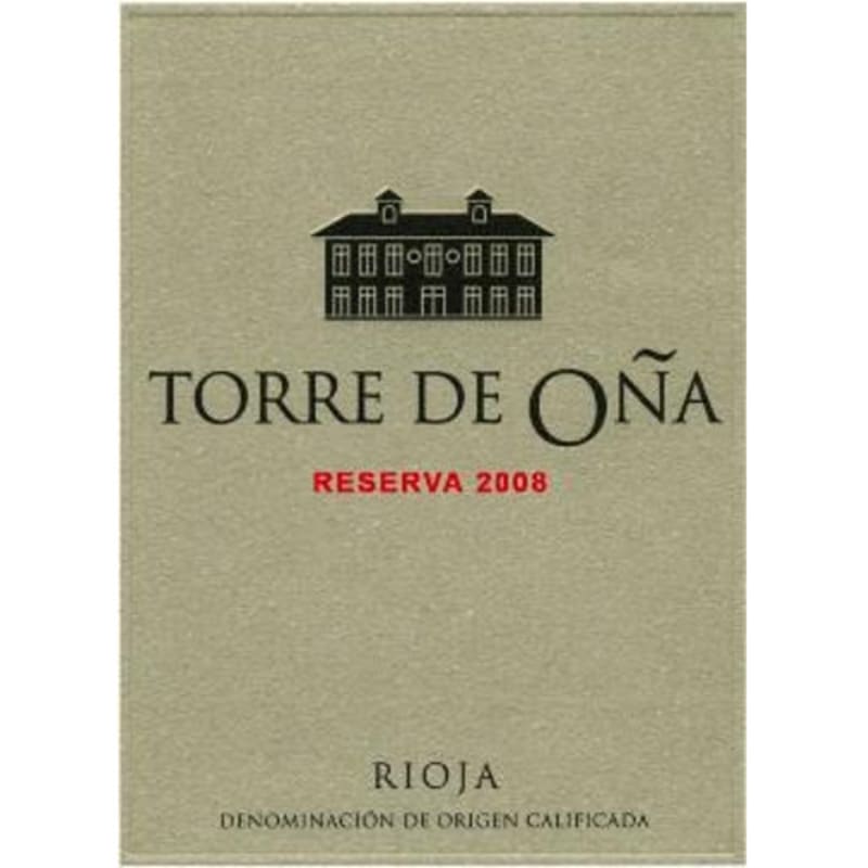 Torre de Ona by La Rioja Alta Rioja Reserva 2008 Front Label