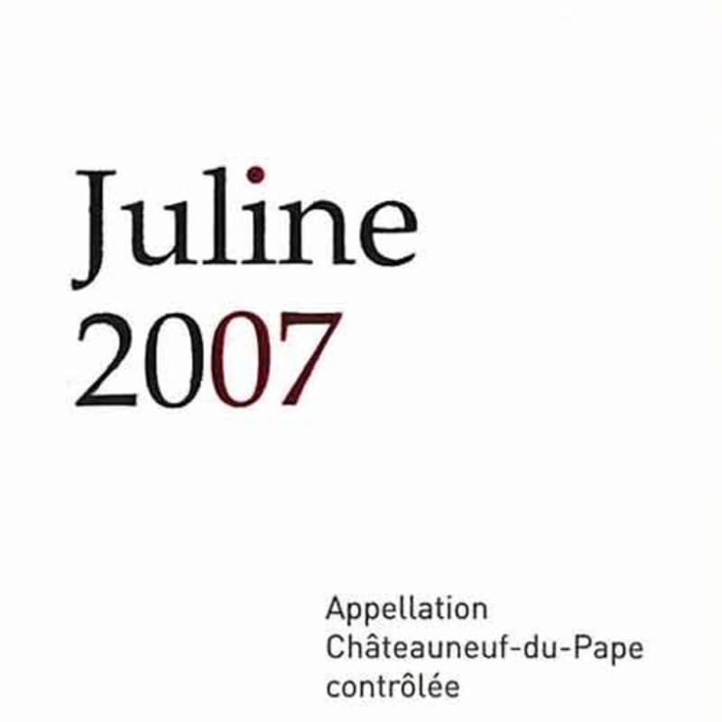 Domaine Paul Autard Chateauneuf-du-Pape Juline 2007 Front Label