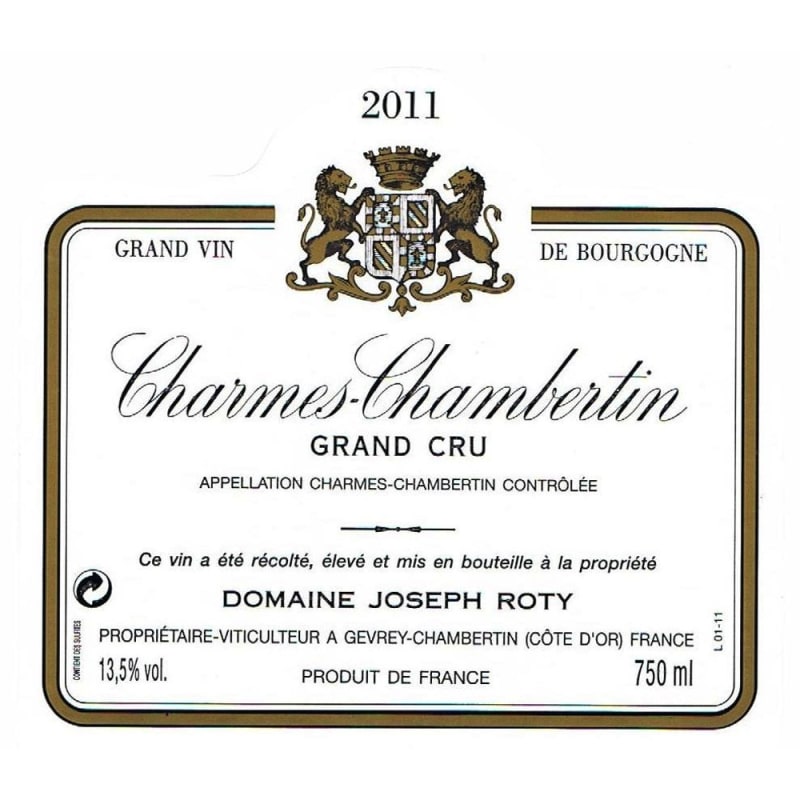 Domaine Joseph Roty Charmes-Chambertin Grand Cru 2011 Front Label