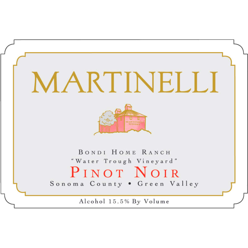 Martinelli Bondi Home Ranch Pinot Noir 2009 Front Label