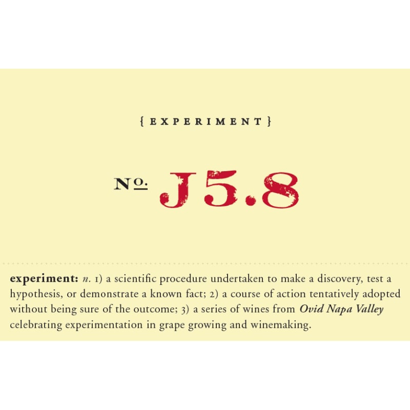 OVID Experiment J5.8 2008 Front Label