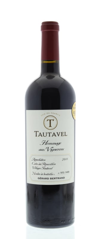 Gerard Bertrand Cotes du Roussillon Tautavel Hommage aux Vignerons 2011 Front Bottle Shot