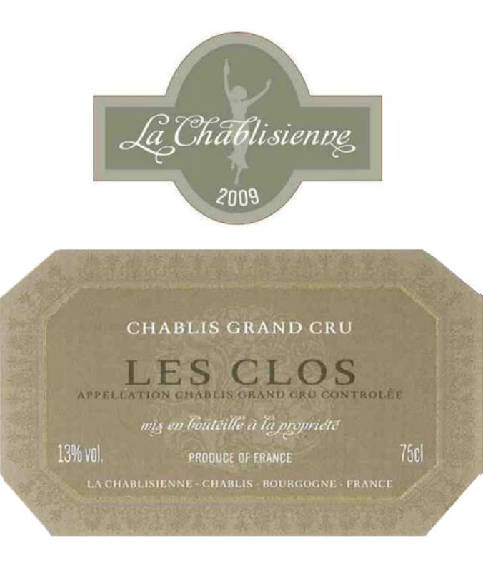 La Chablisienne Chablis Les Clos Grand Cru 2009 Front Label