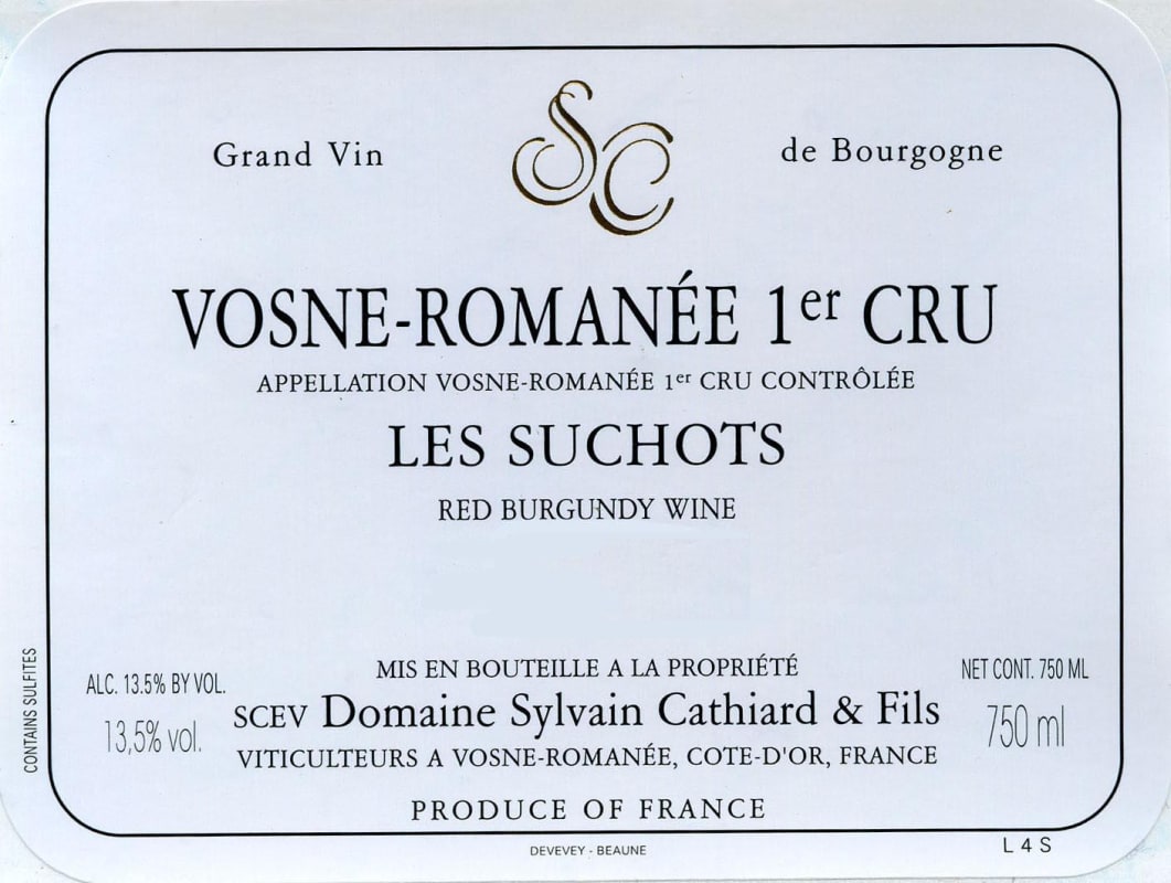 La Chablisienne Chablis Vosne Romanee Les Suchots Premier Cru 2009 Front Label
