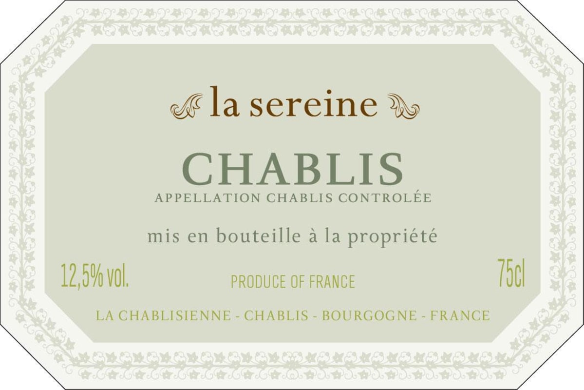 La Chablisienne Chablis La Sereine 2011 Front Label