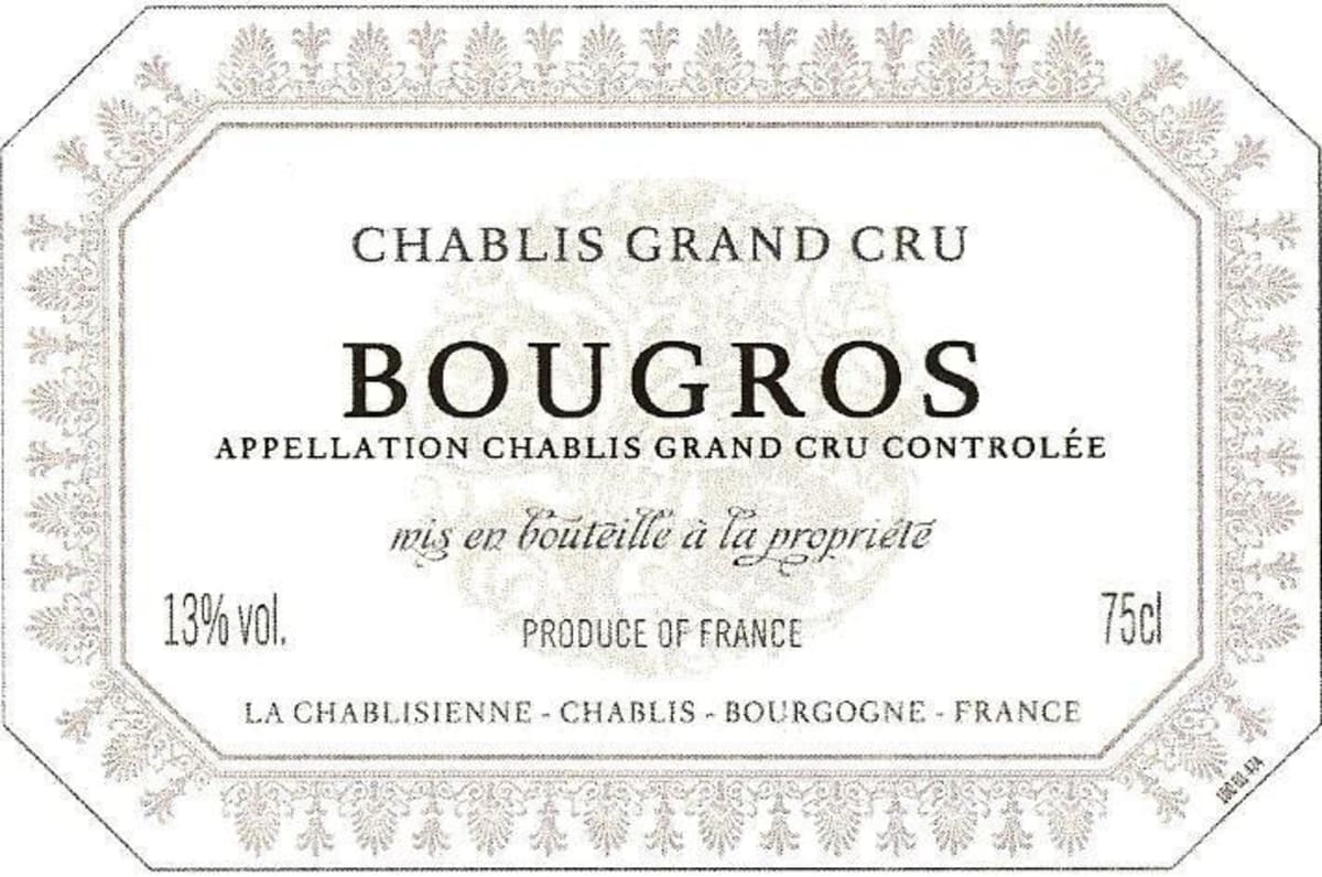 La Chablisienne Chablis Bougros Grand Cru 2011 Front Label