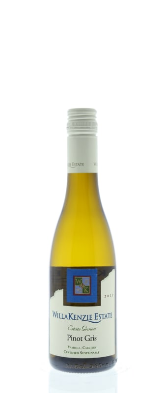 WillaKenzie Estate Pinot Gris (375ML half-bottle) 2012 Front Bottle Shot