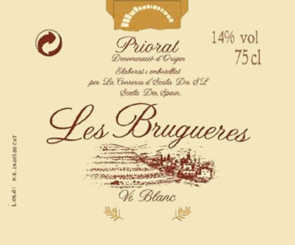 Conreria d'Scala Dei Les Brugueres 2011 Front Label