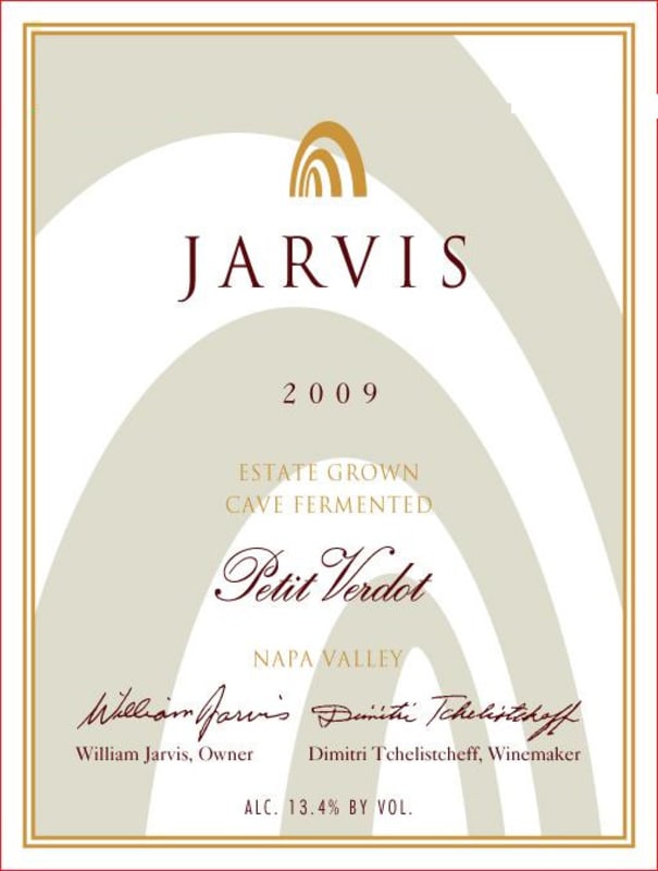 Jarvis Petit Verdot 2009 Front Label