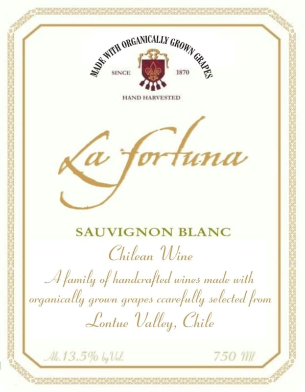 La Fortuna La Fortuna Sauvignon Blanc 2015 Front Label