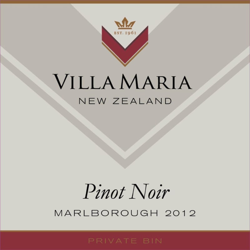 Villa Maria Private Bin Pinot Noir 2012 Front Label