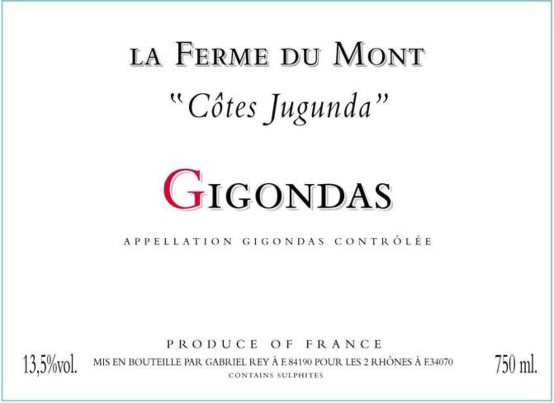 La Ferme du Mont Gigondas Cotes Jugunda 2006 Front Label