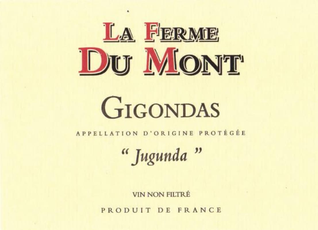 La Ferme du Mont Gigondas Cotes Jugunda 2014 Front Label