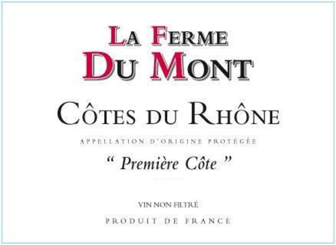 La Ferme du Mont Premier Cote 2012 Front Label