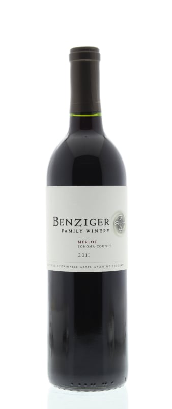 Benziger Merlot 2011 Front Bottle Shot