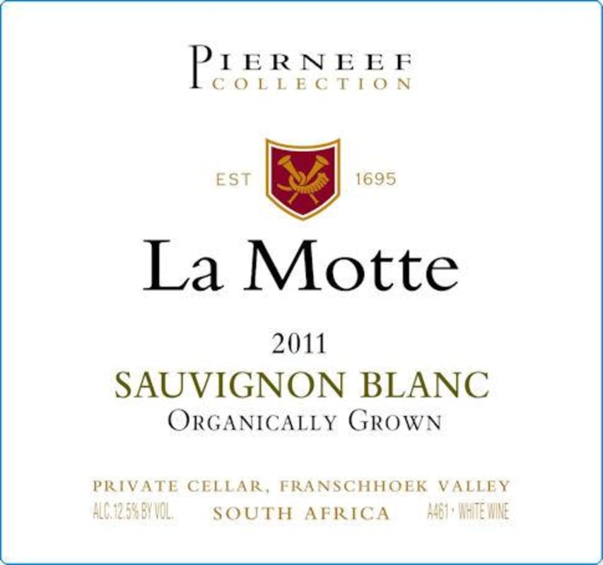 La Motte Pierneef Collection Organically Grown Sauvignon Blanc 2011 Front Label