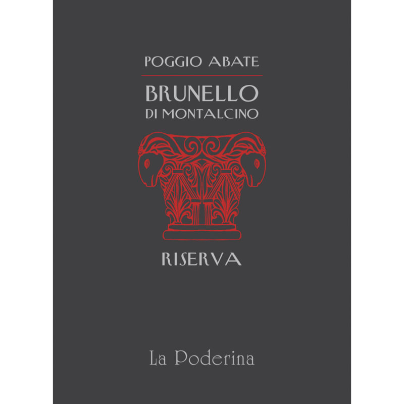 La Poderina Brunello di Montalcino Poggio Abate Riserva 2008 Front Label