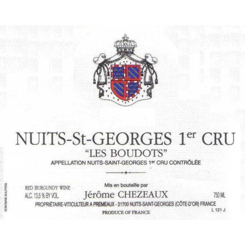 Jerome Chezeaux Nuits-Saint-Georges Aux Boudots Premier Cru 2011 Front Label