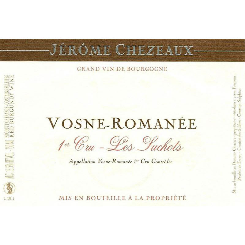 Jerome Chezeaux Vosne-Romanee Premier Cru Les Suchots 2011 Front Label