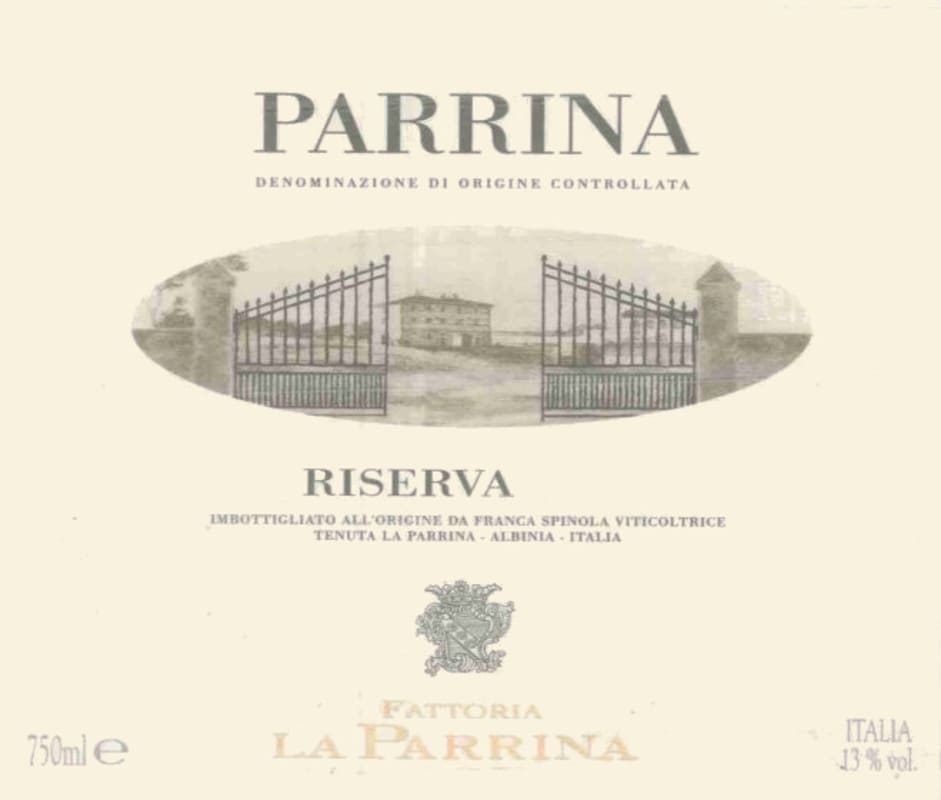 La Parrina Parrina Riserva 2004 Front Label