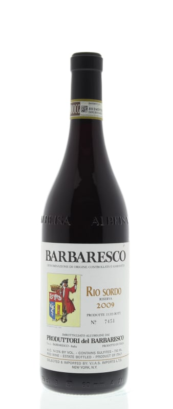 Produttori del Barbaresco Barbaresco Rio Sordo Riserva 2009 Front Bottle Shot
