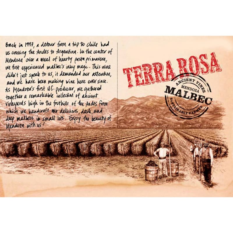 Tierra Divina Terra Rosa Malbec 2011 Front Label
