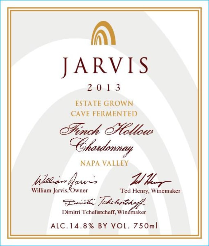 Jarvis Estate Grown Cave Fermented Chardonnay 2013 Front Label