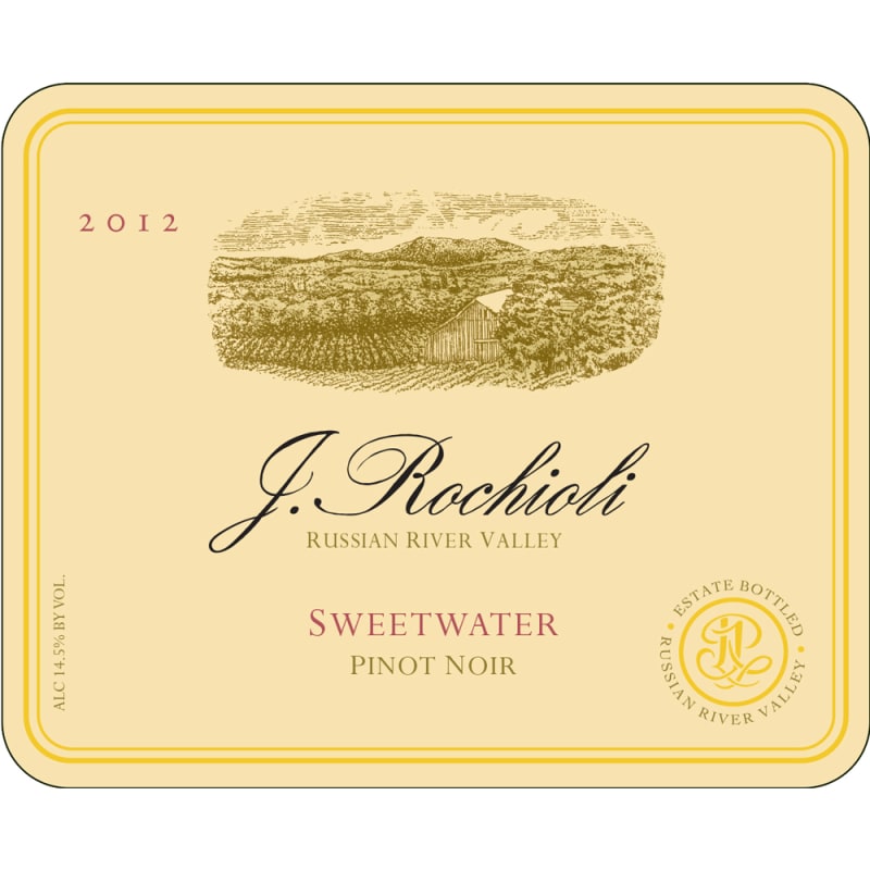Rochioli Sweetwater Vineyard Chardonnay 2012 Front Label