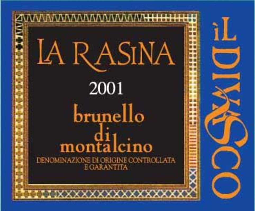 La Rasina Brunello di Montalcino 2001 Front Label