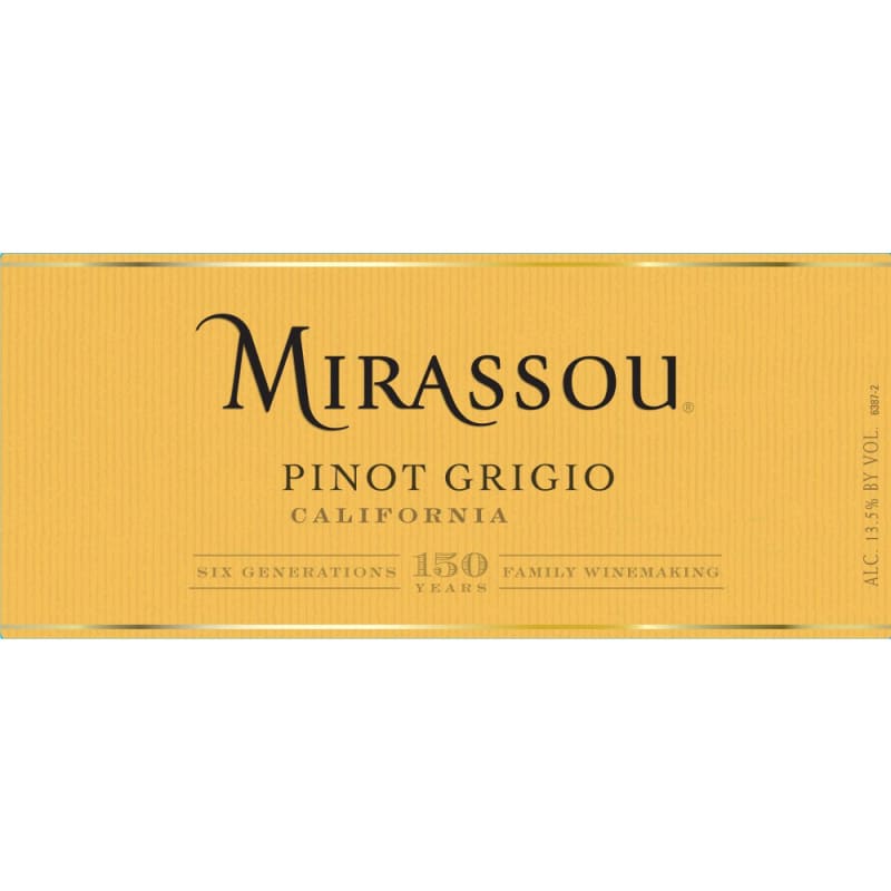 Mirassou Pinot Grigio 2013 Front Label