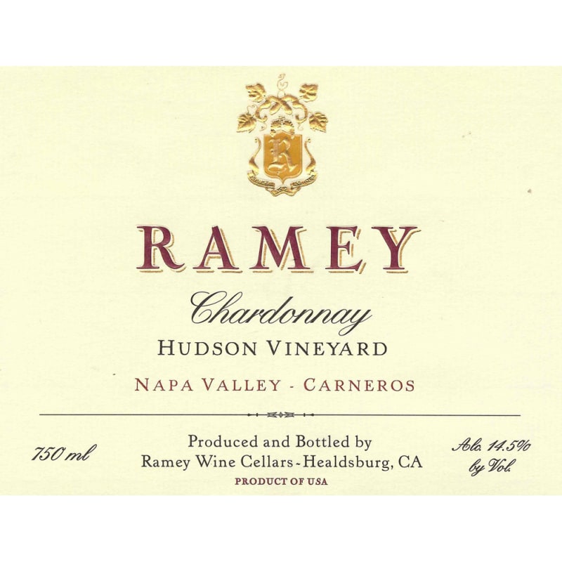 Ramey Hudson Vineyard Chardonnay 2001 Front Label