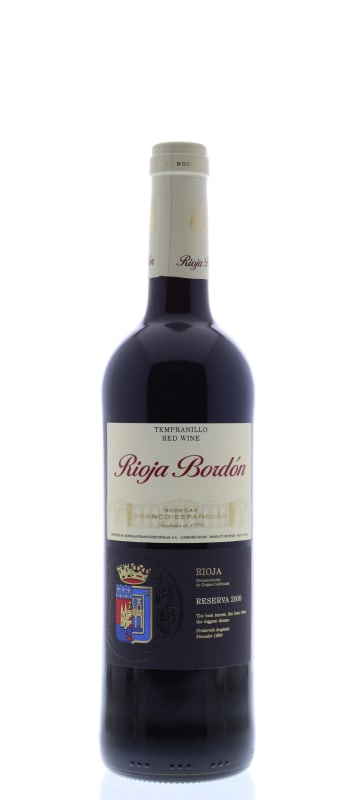 Bodegas Franco-Espanolas Rioja Bordon Reserva 2008 Front Bottle Shot