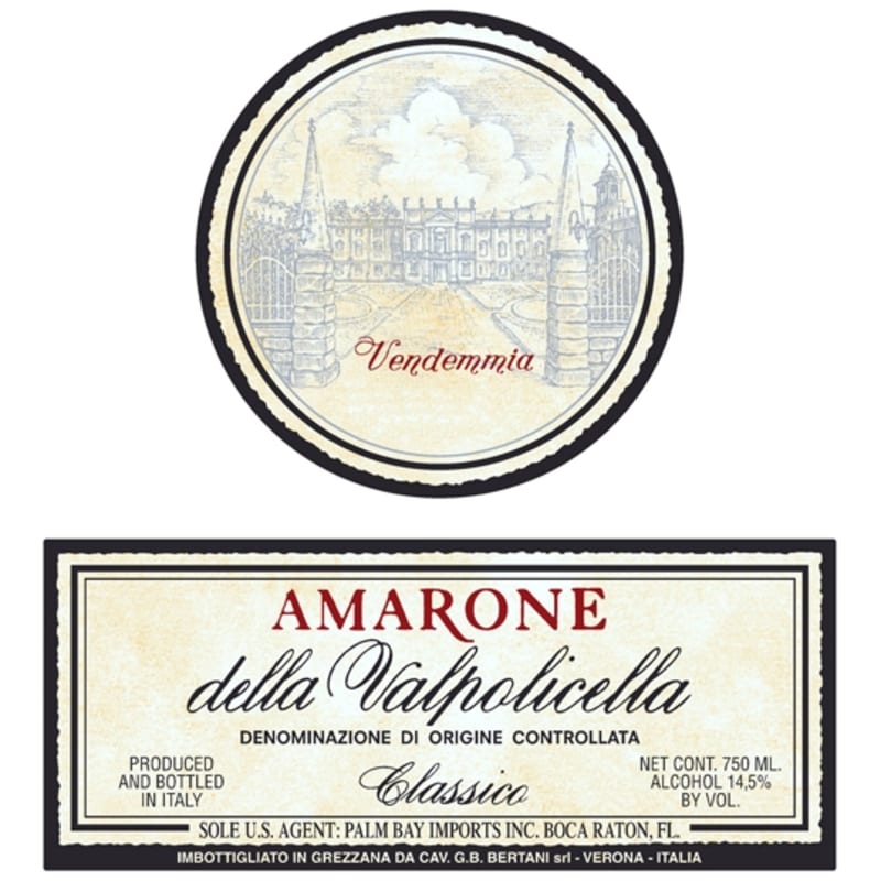 Bertani Amarone Classico 2005 Front Label