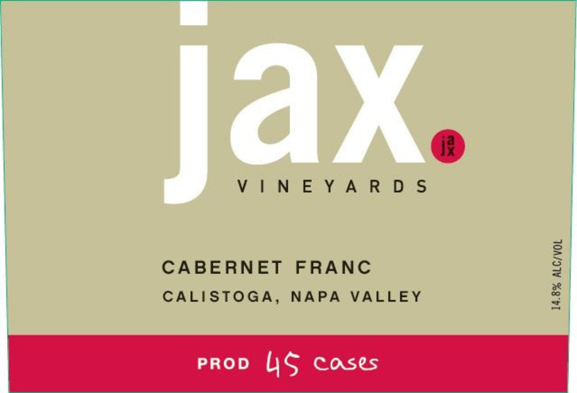 Jax Vineyards Cabernet Franc 2010 Front Label