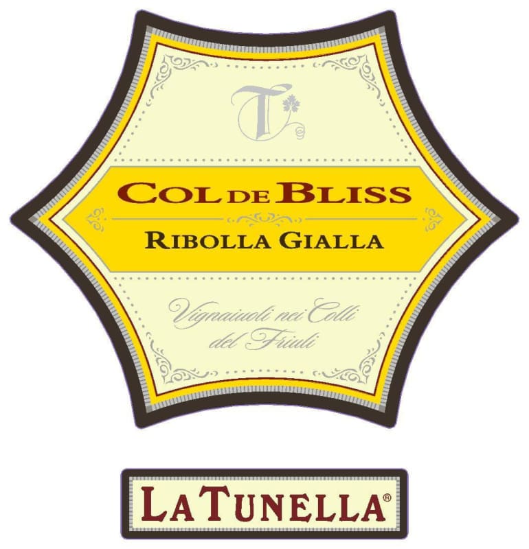 Tunella 'Col de Bliss' Ribolla Gialla 2013 Front Label