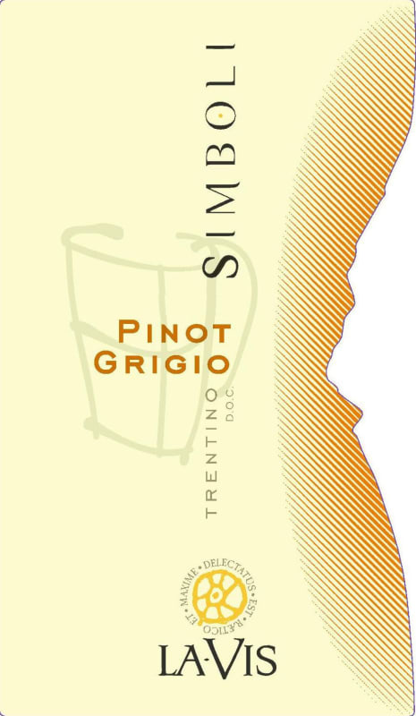 La Vis Simboli Pinot Grigio 2015 Front Label