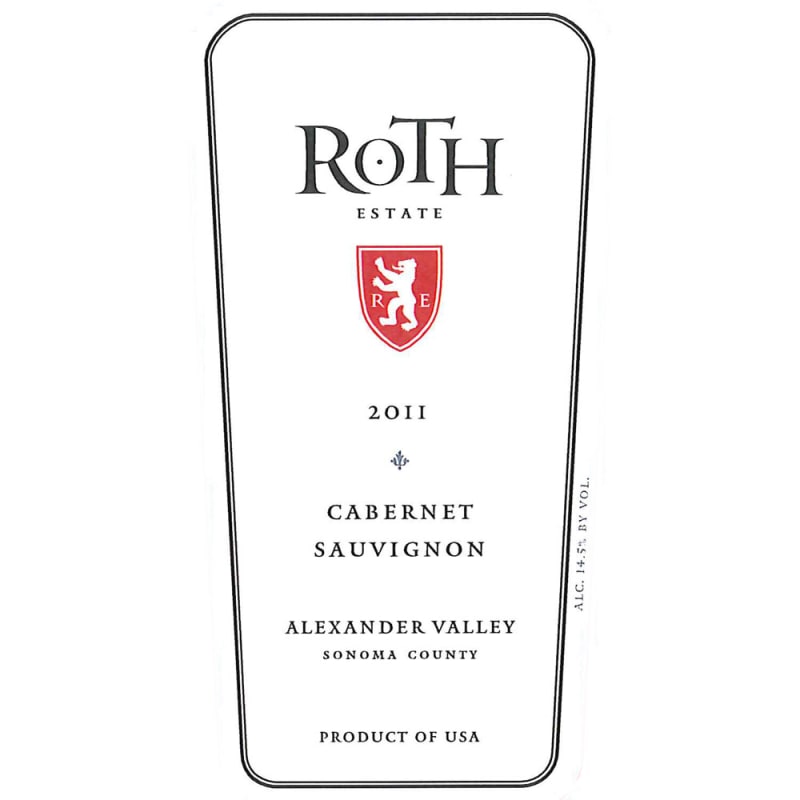 Roth Estate Alexander Valley Cabernet Sauvignon 2011 Front Label