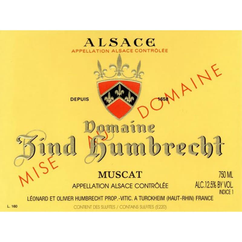 Zind-Humbrecht Muscat 2011 Front Label