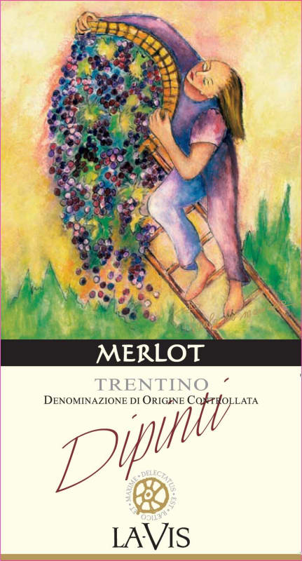 La Vis Trentino Dipinti Merlot 2013 Front Label